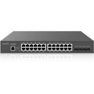 EnGenius Cloud Managed 24-Port 13&Prime; Compact Gigabit Switch with 4 SFP+ Ports ECS1528T